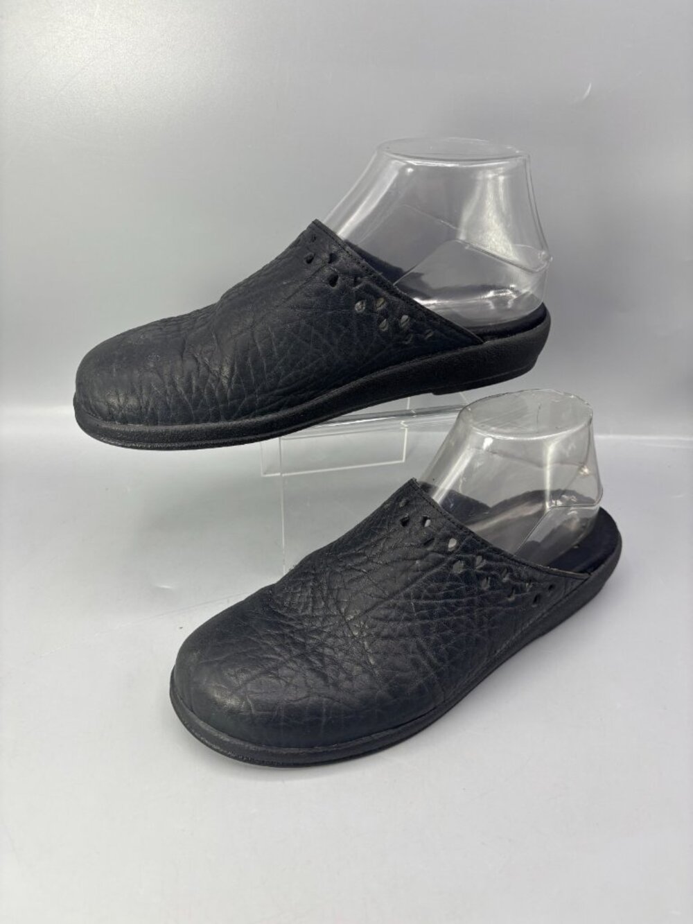 Mephisto Air-Relax Comfort Shoes Womens US 8 Black Leather Round Toe Slip On